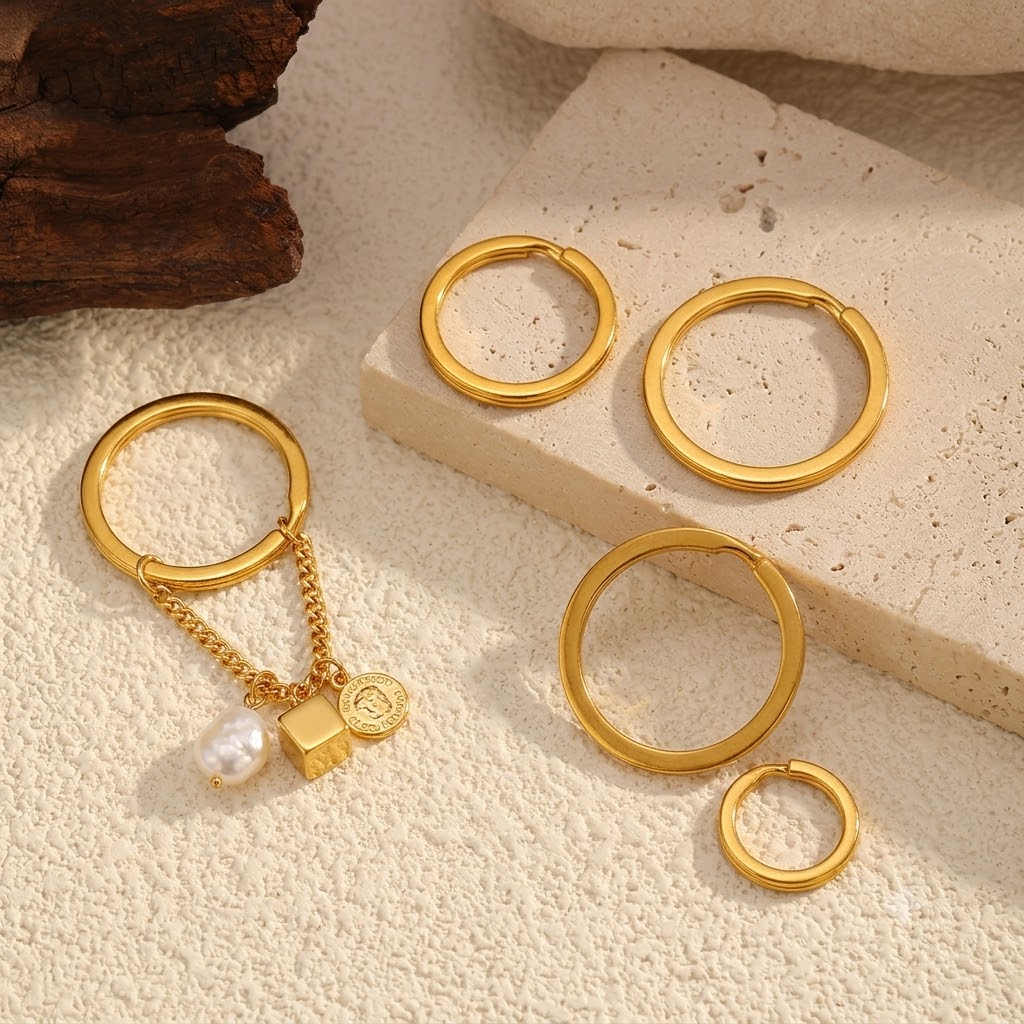 Jewelry Making Rings - 10pcs Stainless Steel 15-32mm Round Flat