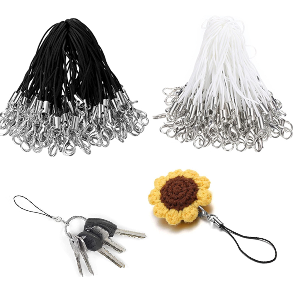 Jewelry Making Kit For Beginners - 50/100Pcs Black White Strap Charm Cord