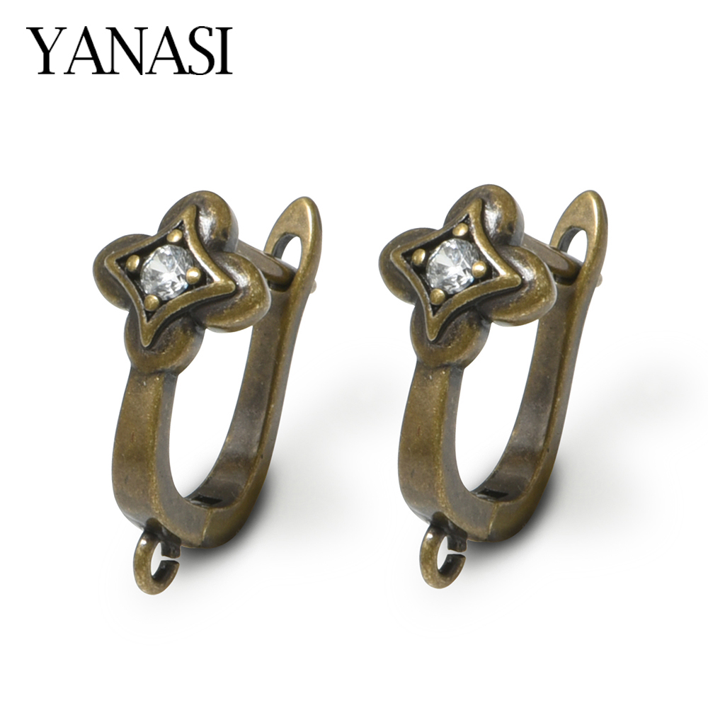 Jewelry Making Materials Wholesale - NEW 1 Pair Antique Bronze Brass