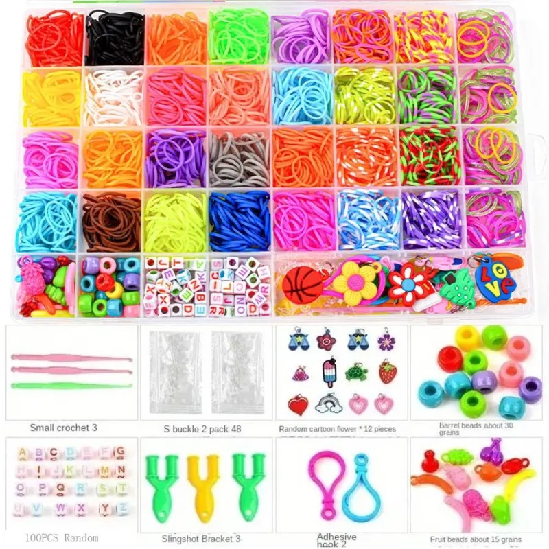 Jewelry Making Set - 4300pcs+ 32Colour Vibrant Color Rubber Band