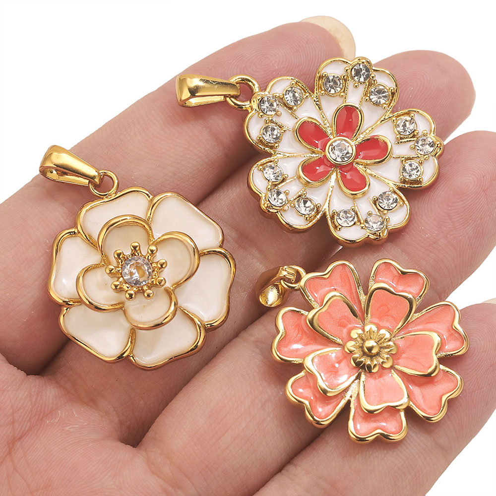 2PCS Stainless Steel Enamel La - Jewelry Making Materials Wholesale recension och pris