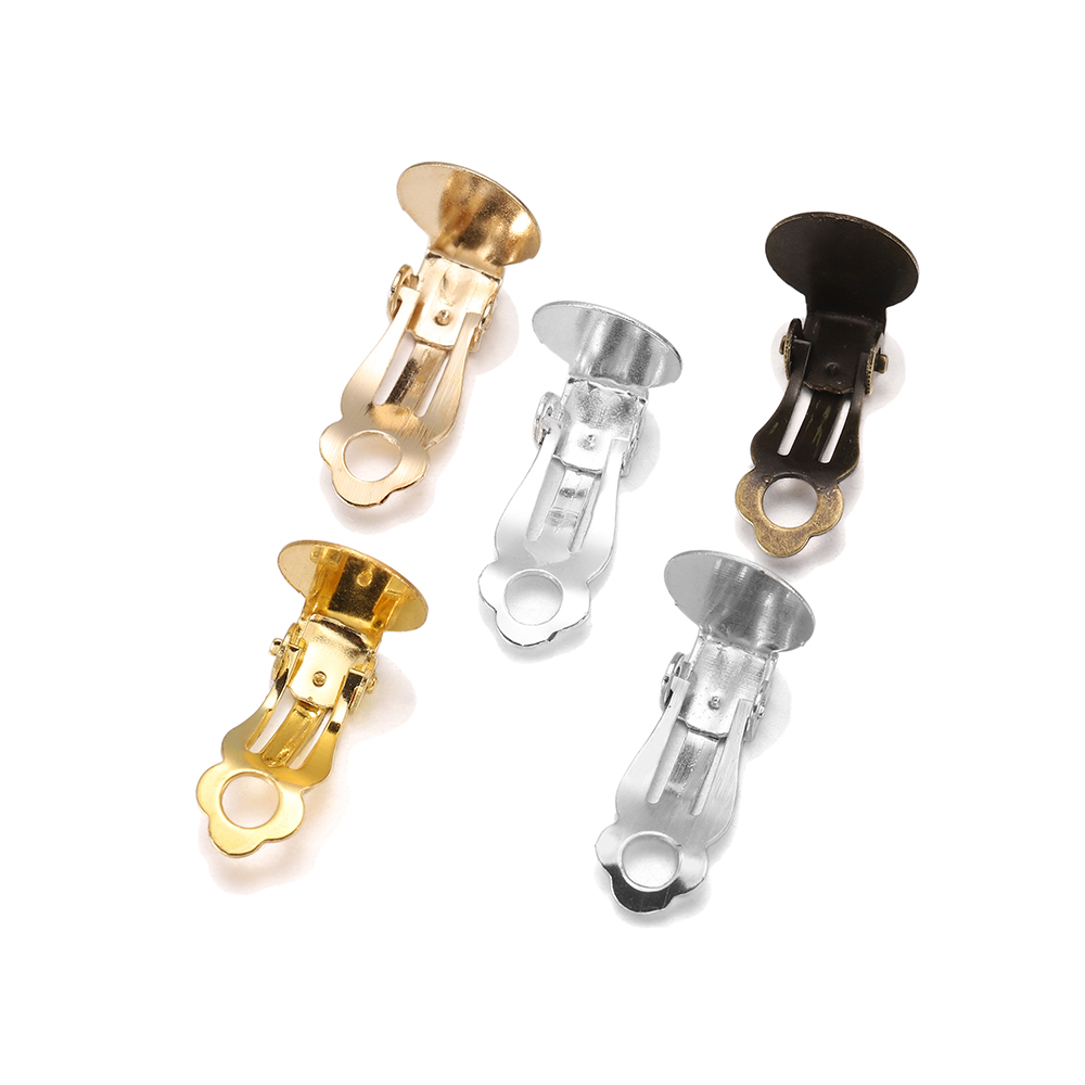 50pcs/Lot 10mm Meatl Ear Clips - Jewelry Making Set recension och pris