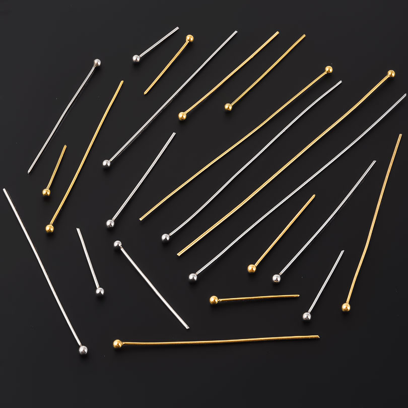 50pcs/Lot 18K Gold Plated Ball - Jewelry Making Eye Pins recension och pris