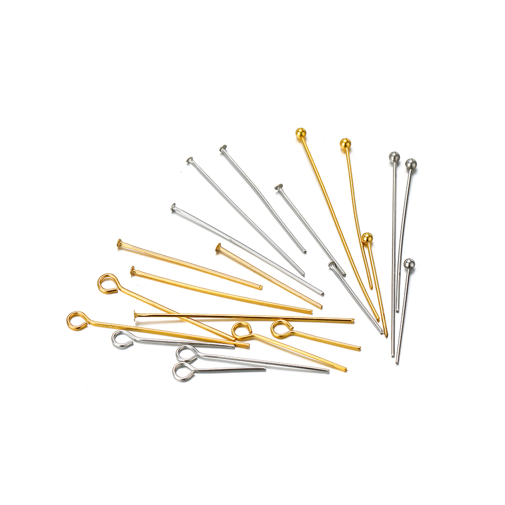 100/50pcs Stainless Steel Eye  - Jewelry Making Eye Pins recension och pris