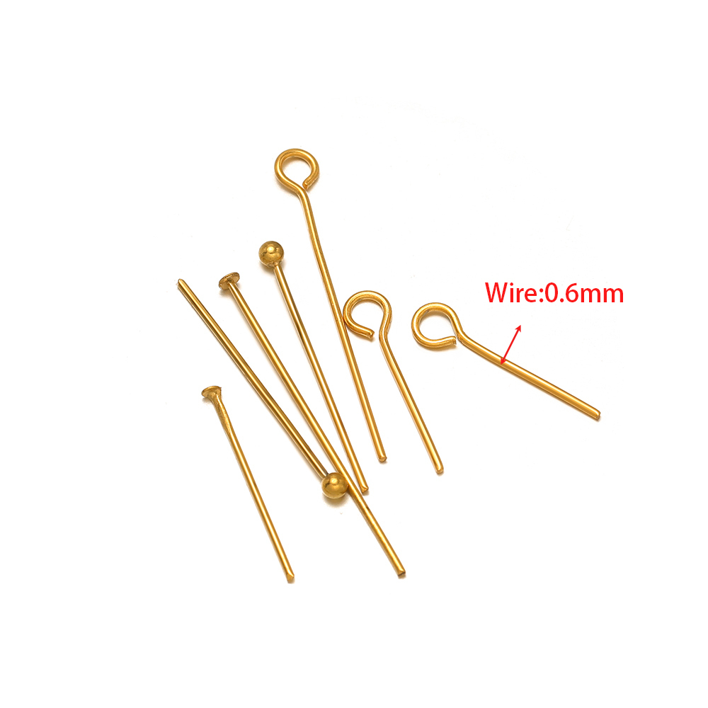 100/50pcs Stainless Steel Eye  - Jewelry Making Eye Pins recension och pris