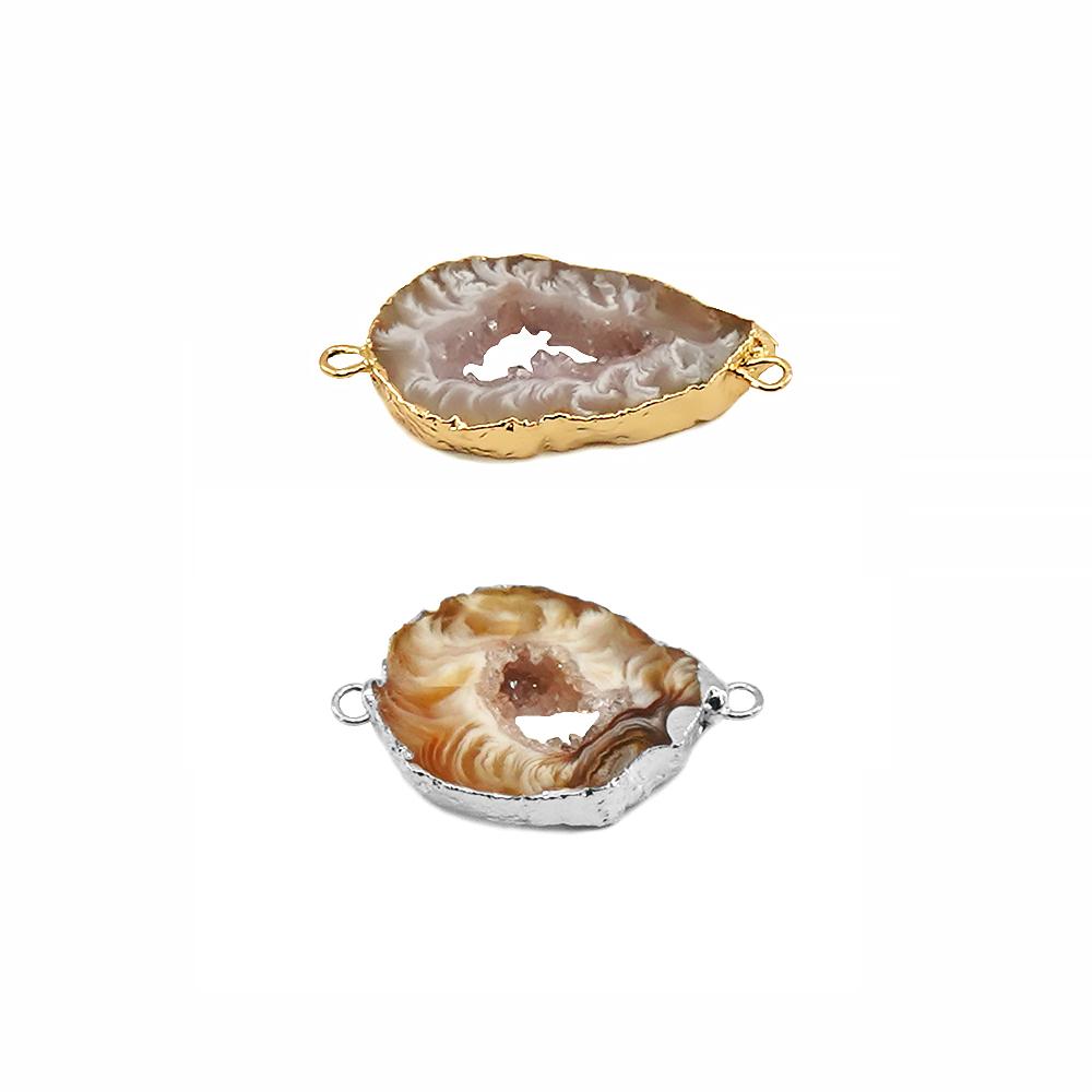 Irregualr Natural Agate Geode  - Jewelry Making Stones recension och pris