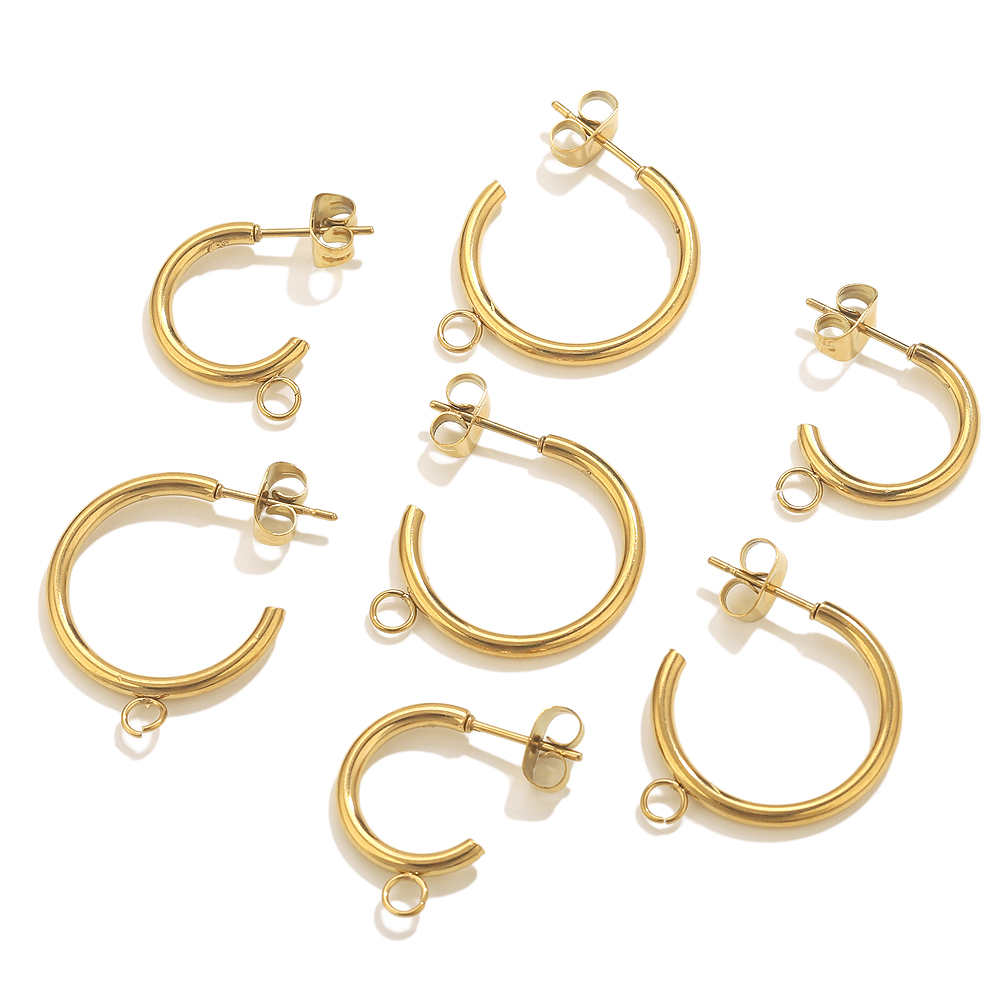 6pcs Stainless Steel C-shape E - Jewelry Making Materials Wholesale recension och pris
