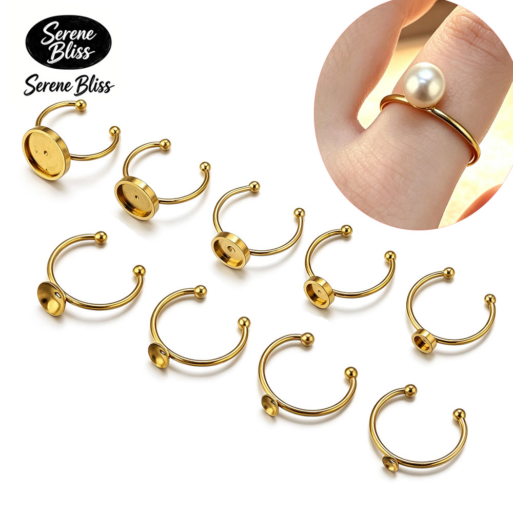 10pcs Stainless Steel Round Ad - Jewelry Making Stones recension och pris