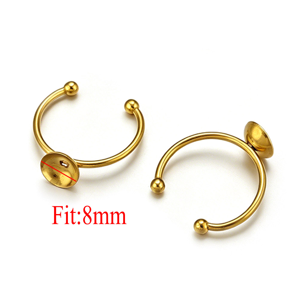 10pcs Stainless Steel Round Ad - Jewelry Making Stones recension och pris