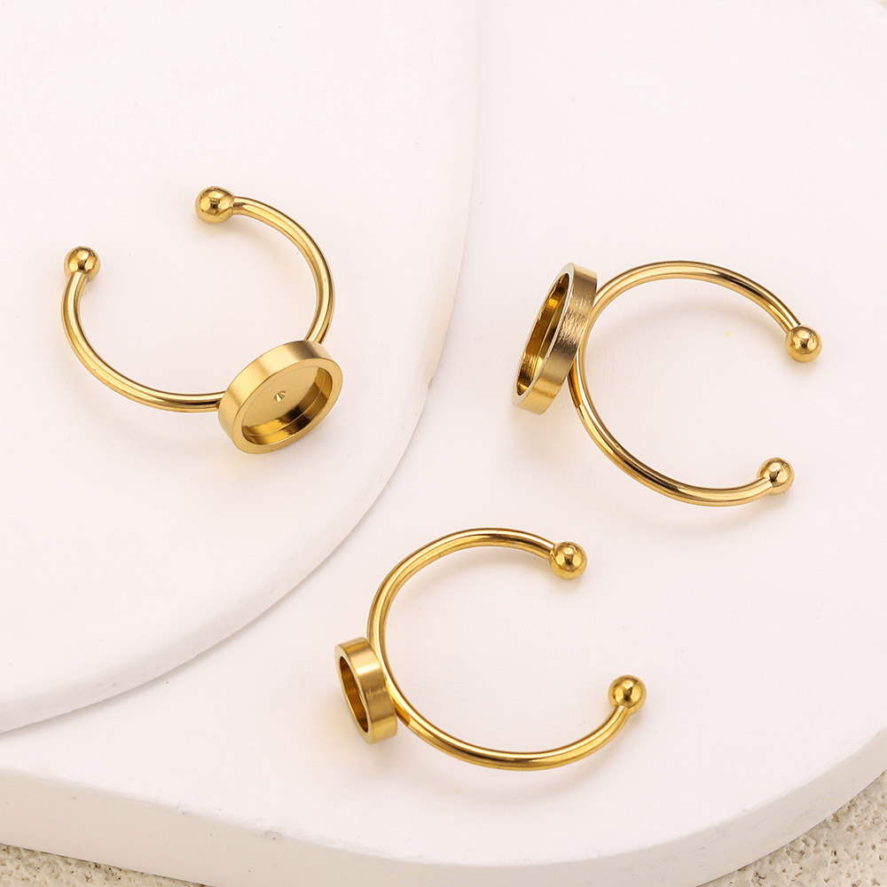 10pcs Stainless Steel Round Ad - Jewelry Making Stones recension och pris