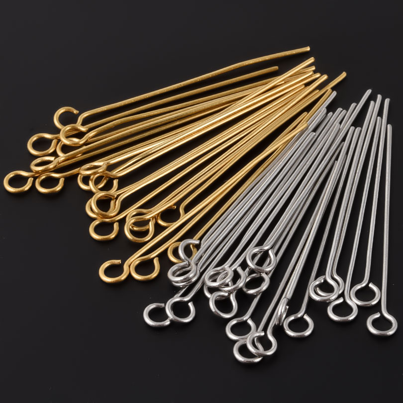 50pcs/lot 304 Stainless Steel  - Jewelry Making Eye Pins recension och pris