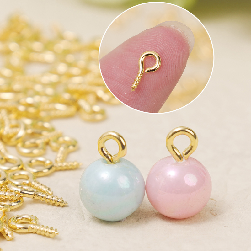 8/10mm Mini Screw Eye Pins Met - Jewelry Making Rivets recension och pris