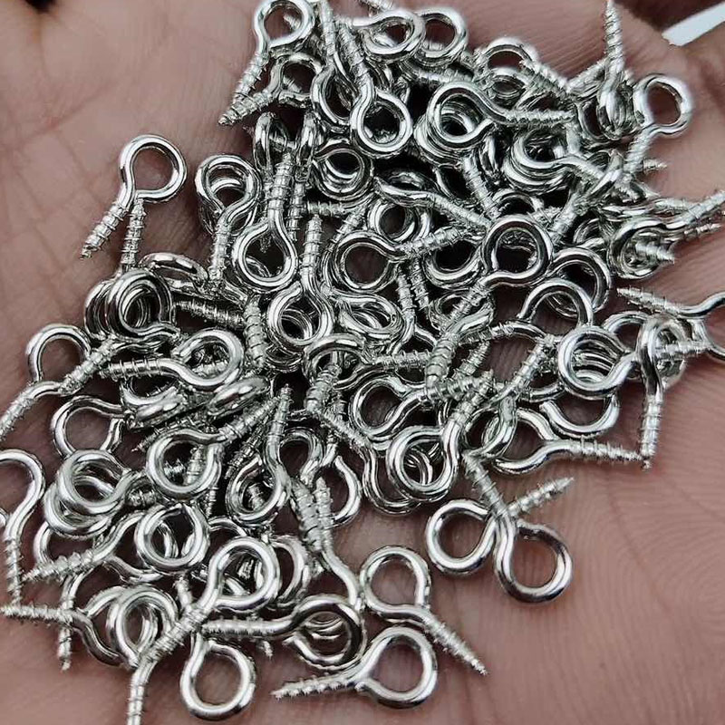 8/10mm Mini Screw Eye Pins Met - Jewelry Making Rivets recension och pris