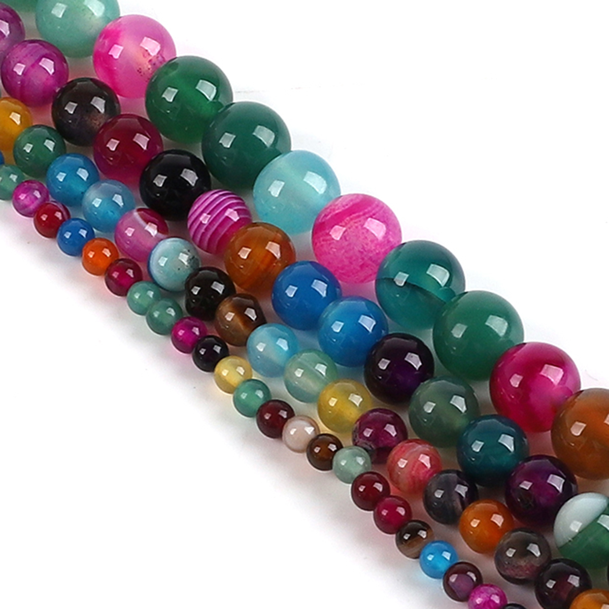 Natural Agate Stone Beads Colo - Jewelry Making Stones recension och pris