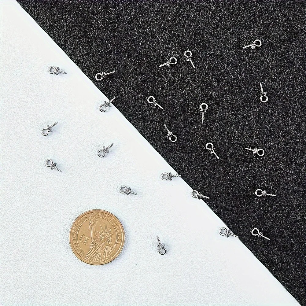 100pcs 10x4mm Stainless Steel  - Jewelry Making Eye Pins recension och pris