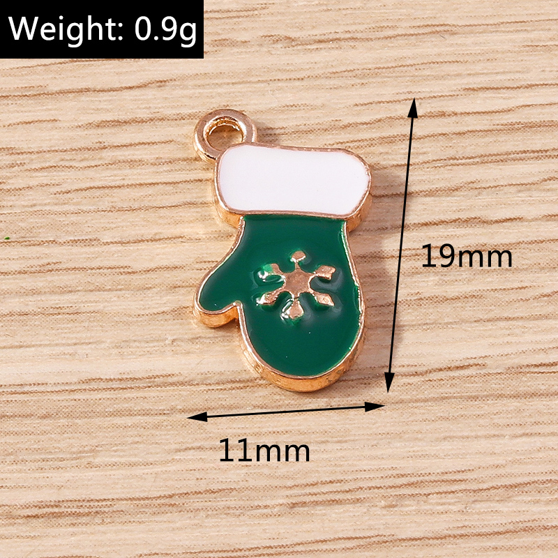 10pcs 11x19mm Enamel Christmas - Jewelry Making Gloves recension och pris