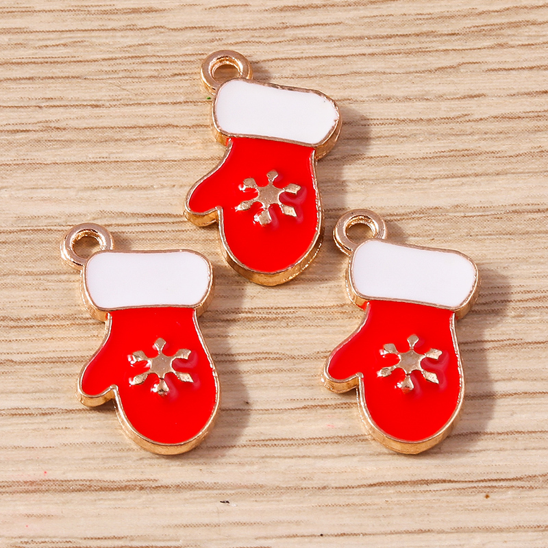 10pcs 11x19mm Enamel Christmas - Jewelry Making Gloves recension och pris