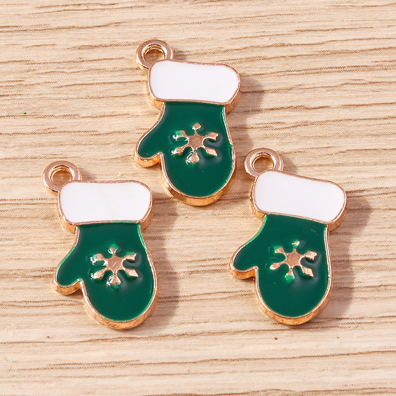 10pcs 11x19mm Enamel Christmas - Jewelry Making Gloves recension och pris