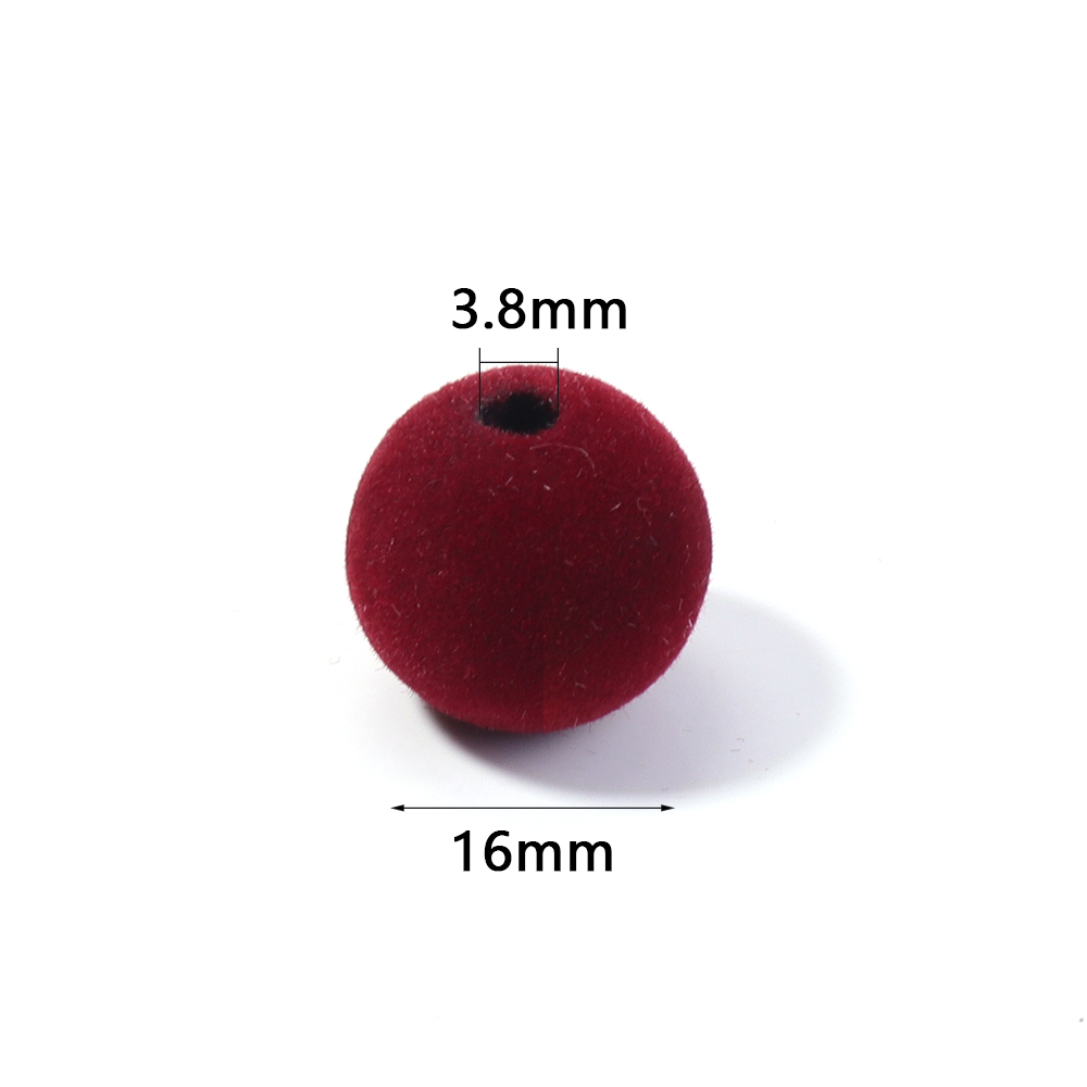 10Pcs 16mm Colorful Acrylic Fl - Bead Mat Velvet recension och pris