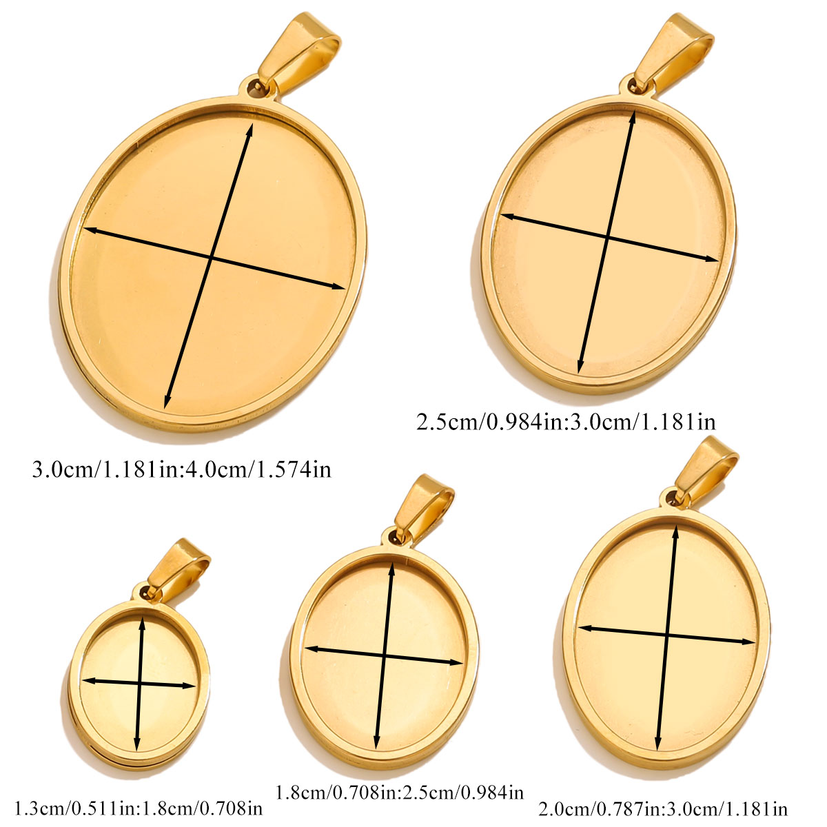 5PCS Stainless Steel Charms Go - Jewelry Making Materials Wholesale recension och pris