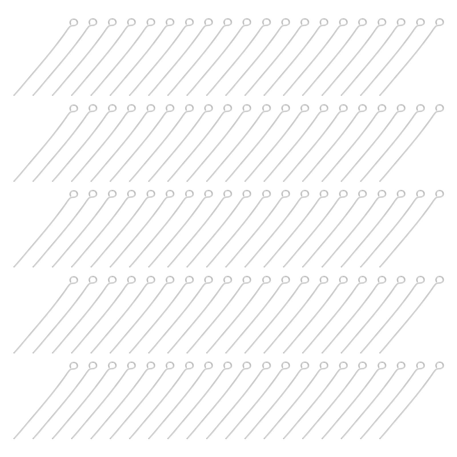 300Pcs Silver Stainless Steel  - Jewelry Making Eye Pins recension och pris