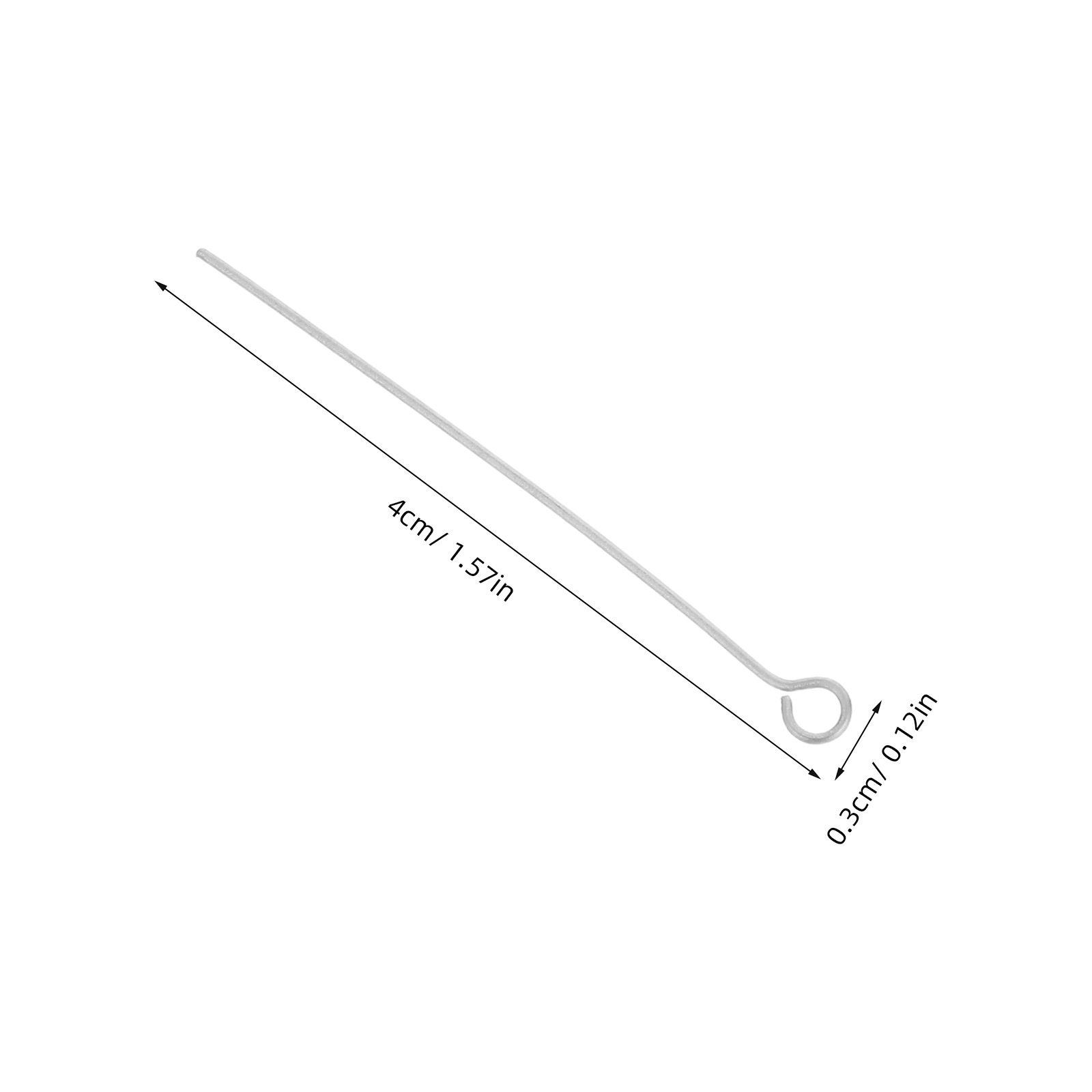 300Pcs Silver Stainless Steel  - Jewelry Making Eye Pins recension och pris