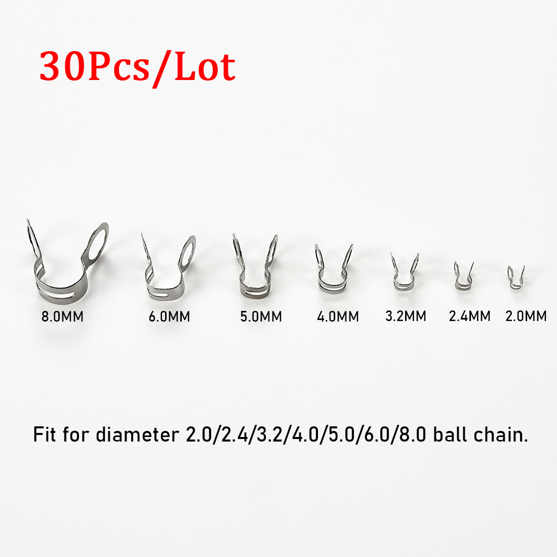 30Pcs Stainless Steel Ball Cha - Jewelry Making Pins recension och pris