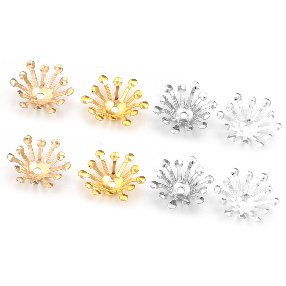 100Pcs Diameter 13MM Gold Colo - Jewelry Making Materials Wholesale recension och pris