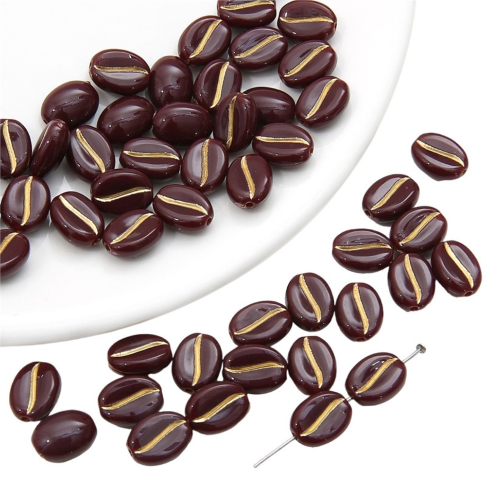 30Pcs/Lot 11x8mm Acrylic Coffe - Jewelry Making Materials Wholesale recension och pris