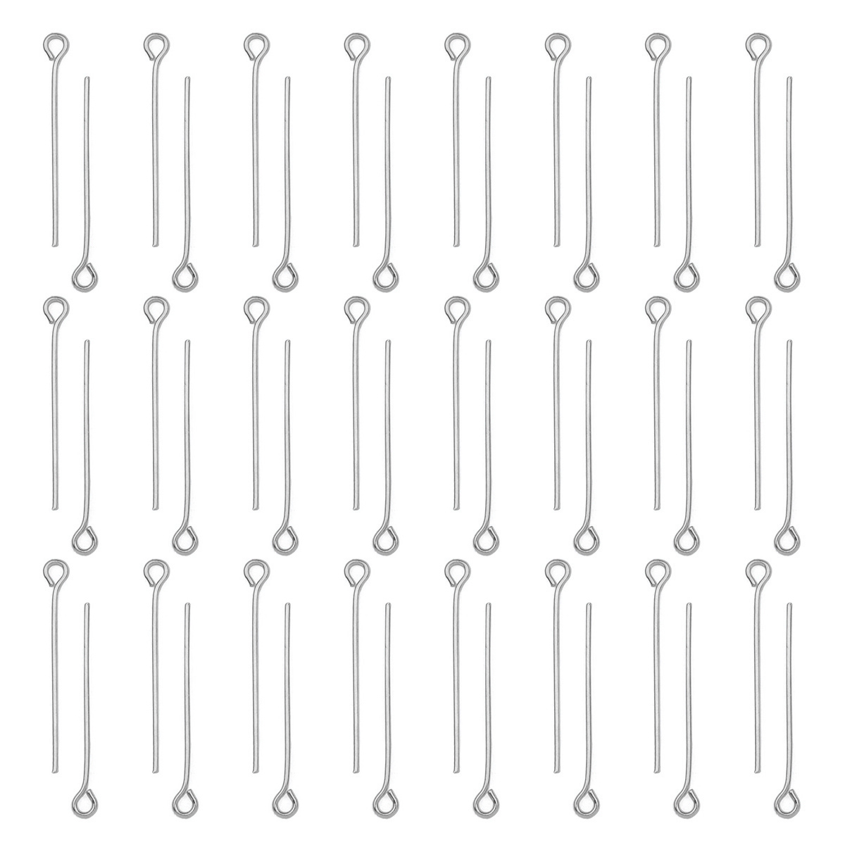 100Pcs/Lot Stainless Steel Eye - Jewelry Making Eye Pins recension och pris