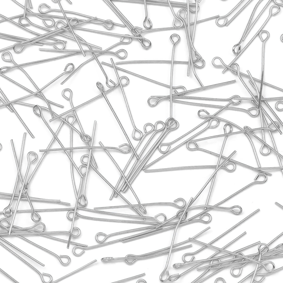 100Pcs/Lot Stainless Steel Eye - Jewelry Making Eye Pins recension och pris