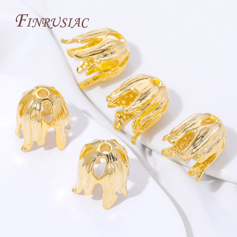 18K Gold Plated Tassel End Cap - Jewelry Making Materials Wholesale recension och pris