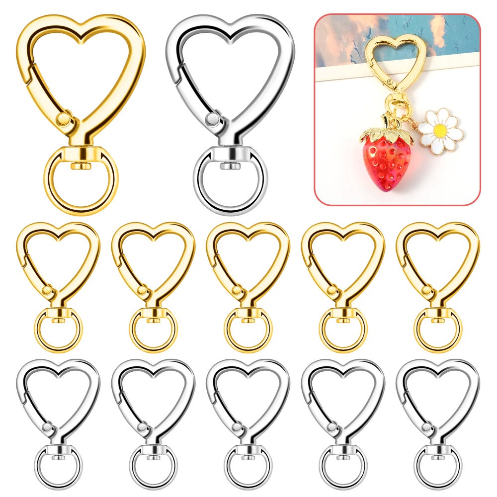 10pcs Metal Heart Lobster Claw - Jewelry Making Kit For Beginners recension och pris