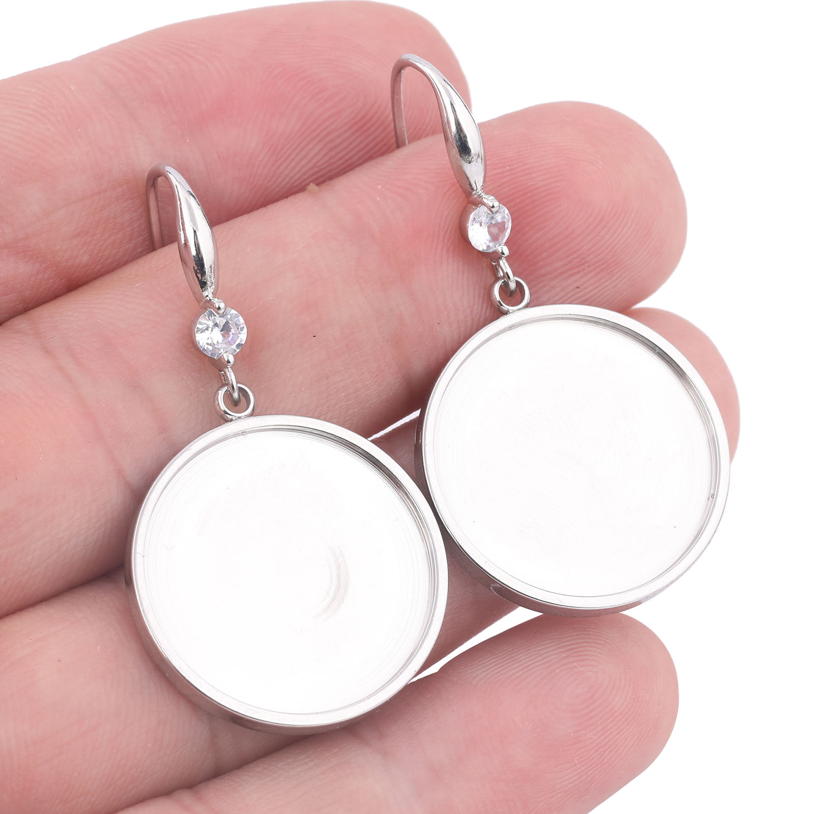 6pcs Stainless Steel Fit 20mm  - Jewelry Making Stones recension och pris