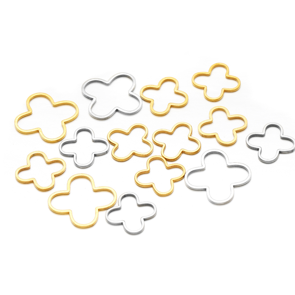 20/50pcs Four Leaf Flowers Cha - Jewelry Making Materials Wholesale recension och pris