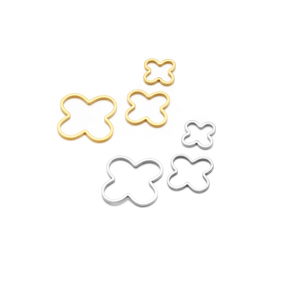 20/50pcs Four Leaf Flowers Cha - Jewelry Making Materials Wholesale recension och pris