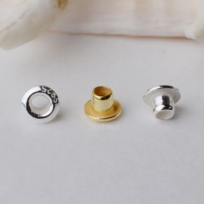 925 Sterling Silver Grommet Ey - Jewelry Making Rivets recension och pris
