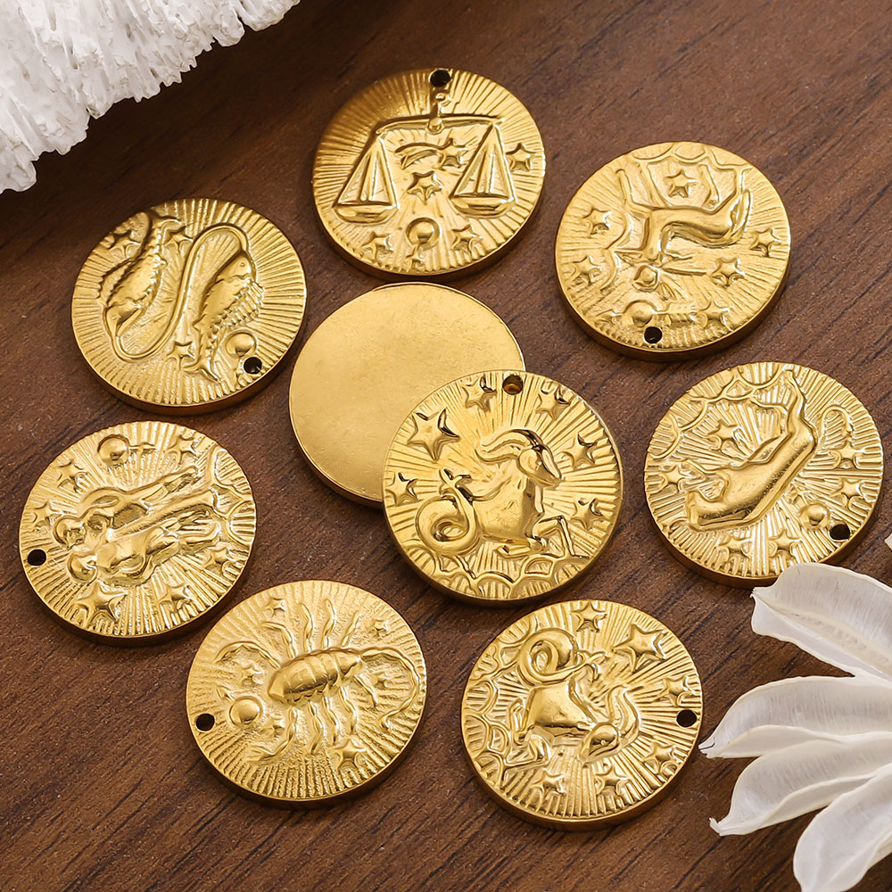 5pcs Stainless Steel 12 Zodiac - Jewelry Making Materials Wholesale recension och pris