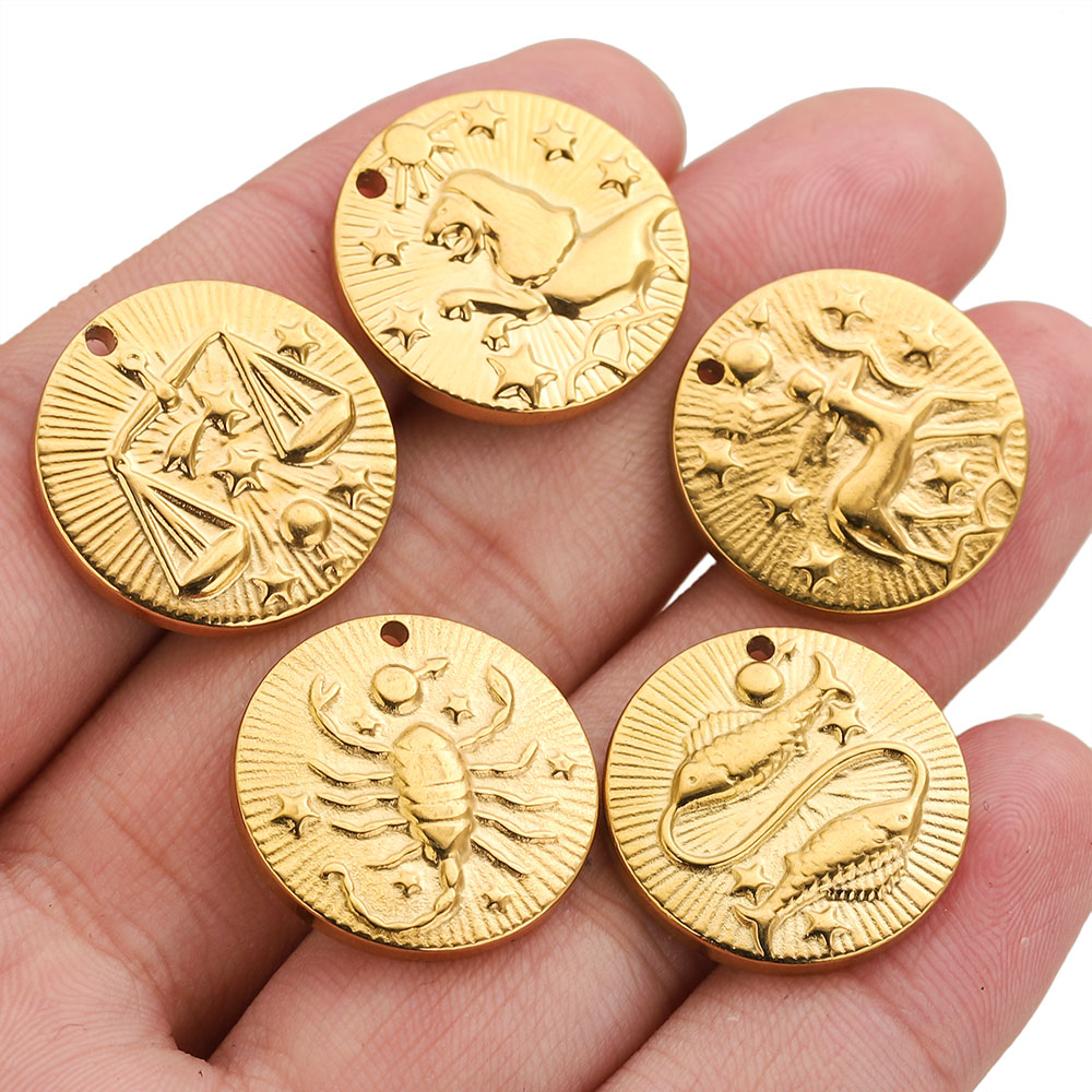 5pcs Stainless Steel 12 Zodiac - Jewelry Making Materials Wholesale recension och pris