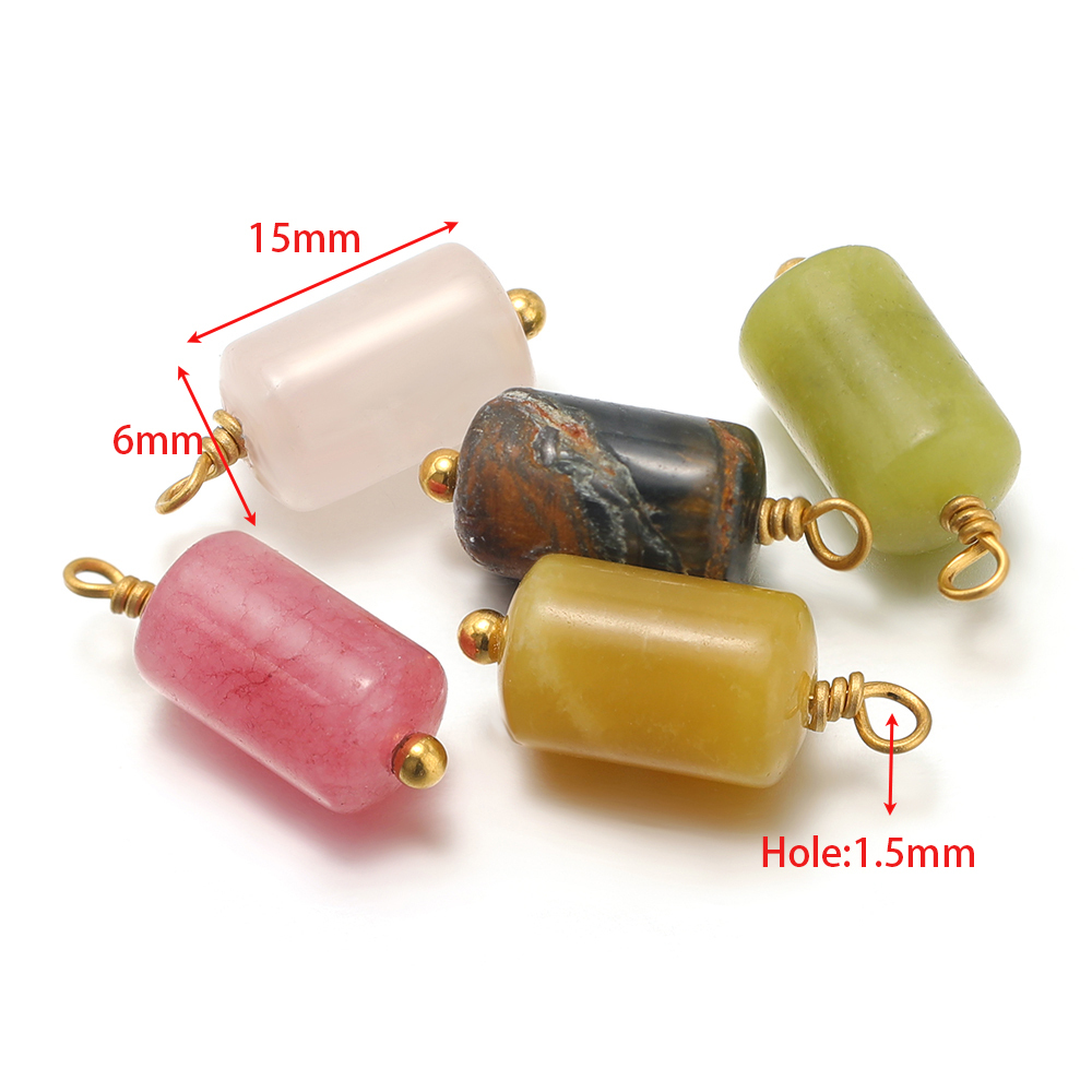 10pcs Stainless Steel Natural  - Jewelry Making Stones recension och pris