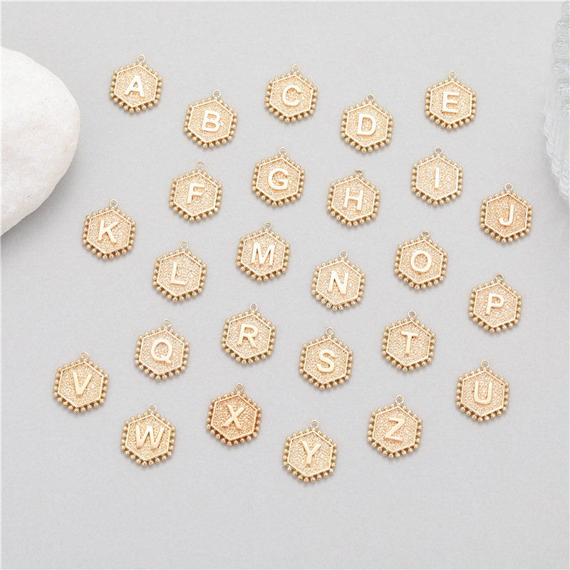 5Pcs Rivet Hexagonal 26 Alphab - Jewelry Making Rivets recension och pris