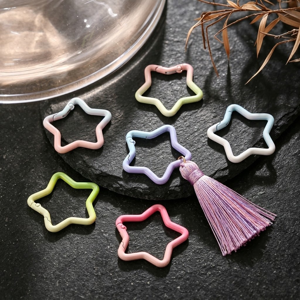 5PCS Gradient Star Shape Sprin - Jewelry Making Rings recension och pris